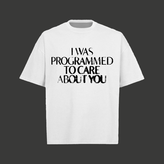 Oversized Boxy Lettering Tee - White
